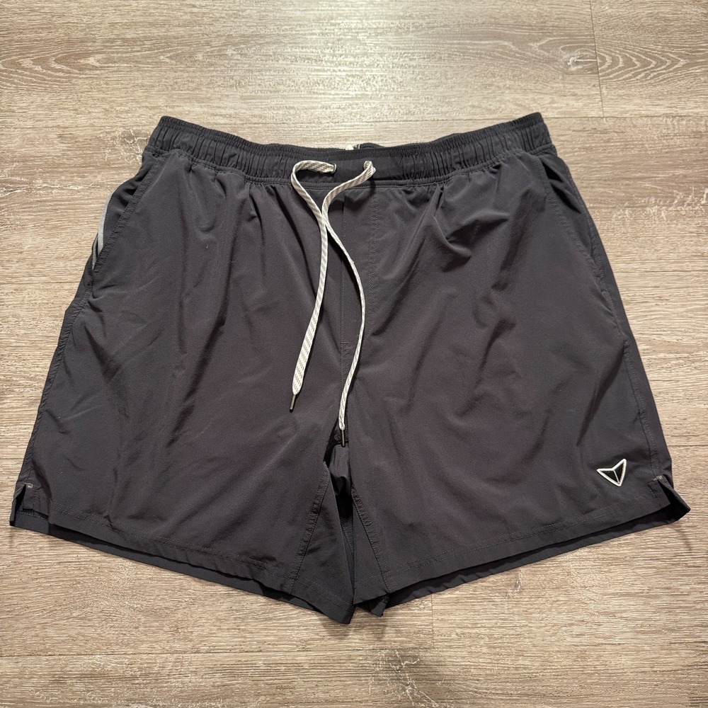 KORSA Shorts Mens XXL Black Road Runner‎ Lined Drawstring Running Casual Adult